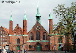 Das Heiligen-Geist-Hospital in Lbeck.   -   Fr eine grere Darstellung bitte auf das Bild klicken.