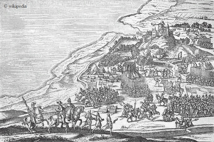 Einnahme der Festung Älvsborg durch dänische Truppen am 4. September 1563.
