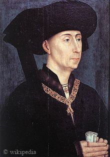 Herzog Philipp der Gute, von Rogier van der Weyden gemalt. Philipp trägt die Collane (Halskette) des Ordens vom Goldenen Vlies.