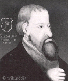 Jrgen Wullenwever, Brgermeister der Hansestadt Lbeck auf einem Spott-Portait, das um das Jahr 1537 entstanden ist. Besonders interessant ist in diesem Zusammenhang die Darstellung eines Galgens. - Jrgen Wullenwever ist am 24. September 1537 bei Wolfenbttel am Hohen Gericht am Lechlumer Holz hingerichtet worden.  -  Mehr Informationen auf unserer Seite ,,Persnlichkeiten der Hansegeschichte"  -  HIER KLICKEN.