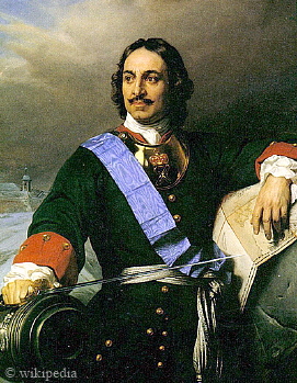 Peter der Große - Peter I. (Russland) auf einem Oelgemaelde von Paul Delaroche