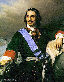 Peter der Groe - Peter I. (Russland) auf einem Oelgemaelde von Paul Delaroche