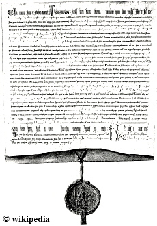 Reichsfreiheitsbrief der Stadt Luebeck aus dem Jahr 1226 micro Reichsfreiheitsbrief der Stadt Luebeck aus dem Jahr 1226 micro