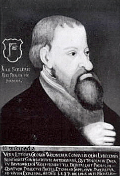 Bürgermeister Jürgen Wullenwever auf einem Spottportrait aus dem Jahr 1537 