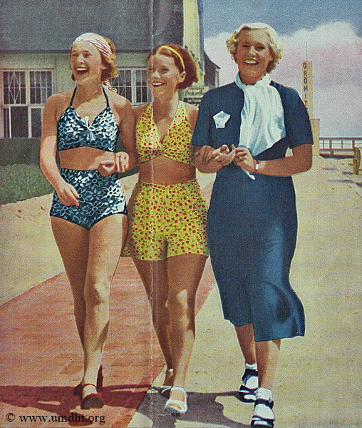 Werbeaufnahme aus dem Jahre 1938 vor der ,,Strand - Halle in Grmitz (ab 1940 ,,Kurpalast Strandhalle in Grmitz).