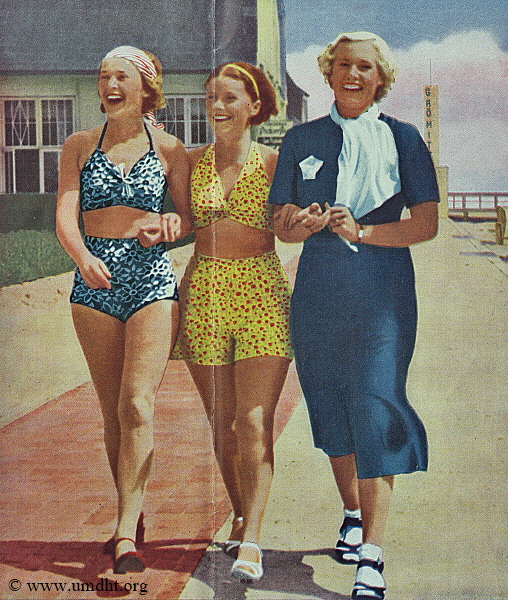Werbeaufnahme aus dem Jahre 1938 vor der ,,Strand - Halle in Grmitz (ab 1940 ,,Kurpalast Strandhalle in Grmitz).