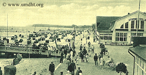Die ,,Strand - Halle" mit Seebrückenvorplatz und Seebrückenaufgang. - Für eine größere Bilddarstellung klicken Sie bitte auf das Foto. Die ,,Strand - Halle" mit Seebrückenvorplatz und Seebrückenaufgang. - Für eine größere Bilddarstellung klicken Sie bitte auf das Foto.