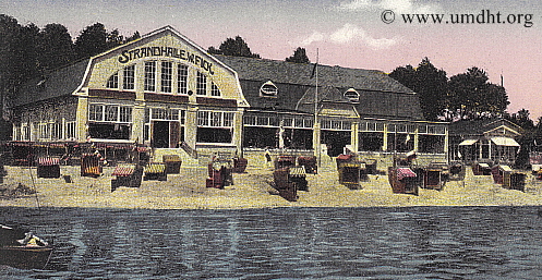 Die Strandhalle . W. Fick in Grömitz um das Jahr 1914. Die Strandhalle . W. Fick in Grömitz um das Jahr 1914.