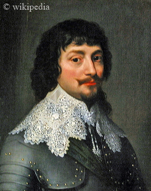 Friedrich V., von seinen Gegnern ,,Der Winterkoenig" genannt, auf einem Oelgemaelde um das Jahr 1625 das Gerrit van Honthorst zugeschrieben wird.