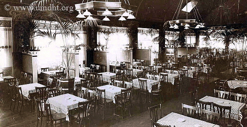 Innenansicht der ,,Strand - Halle" in Grmitz im Jahre 1929.  -  Fr eine grere Bilddarstellung klicken Sie bitte auf das Foto.