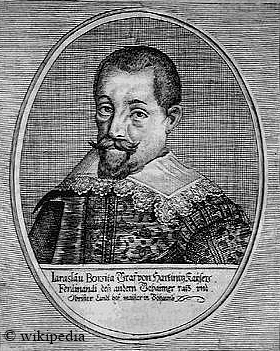 Jaroslav Borsita von Martinic auf einem Kupferstich von Wolfgang Kilian Jaroslav Borsita von Martinic auf einem Kupferstich von Wolfgang Kilian