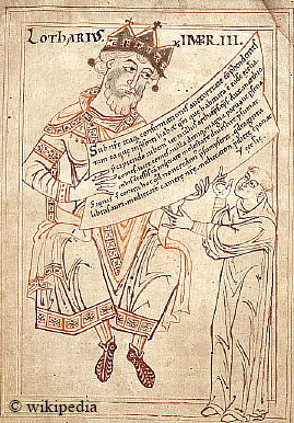 Koenig Lothar III. - Lothar von Supplinburg - Für eine größere Bilddarstellung klicken Sie bitte auf das Bild. Koenig Lothar III. - Lothar von Supplinburg - Für eine größere Bilddarstellung klicken Sie bitte auf das Bild.