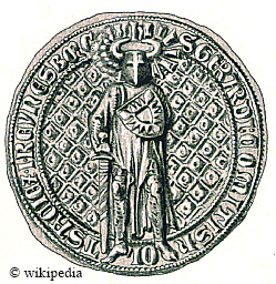 Siegel von Gerhard III. (Holstein-Rendsburg) - auch Gerhard der Grosse genannt    -   F�r eine gr��ere Darstellung klicken Sie bitte auf das Bild.