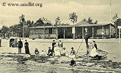 Vorbecks Strandhalle um das Jahr 1903. Vorbecks Strandhalle um das Jahr 1903.