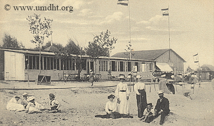 Vorbecks Strandhalle im Jahre 1904 vor der Zerstörung durch einen Wintersturm. - Für eine größere Bilddarstellung klicken Sie bitte auf das Foto. Vorbecks Strandhalle im Jahre 1904 vor der Zerstörung durch einen Wintersturm. - Für eine größere Bilddarstellung klicken Sie bitte auf das Foto.