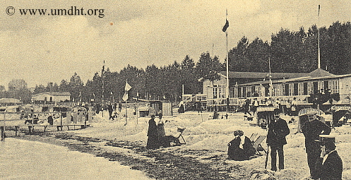 Vorbecks Strandhalle in Grömitz um das Jahr 1907 mit Veranda. - Für eine größere Bilddarstellung klicken Sie bitte auf das Foto. Vorbecks Strandhalle in Grömitz um das Jahr 1907 mit Veranda. - Für eine größere Bilddarstellung klicken Sie bitte auf das Foto.