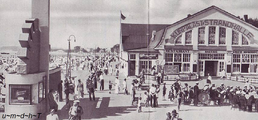 Der Kurpalast Strandhalle vom Brckenvorplatz aus