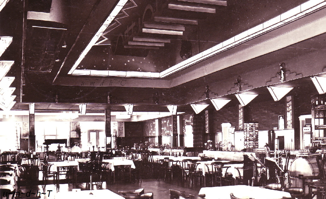 Innenansicht des Gebudes Kurpalast Strandhalle um das Jahr 1938