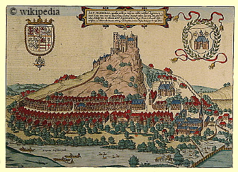 Die Siegesburg sowie die Stadt Segeberg auf einem Kupferstich von Georg Braun sowie Frans Hogenberg, 1588 - Für eine größere Darstellung klicken Sie bitte auf das Bild. Die Siegesburg sowie die Stadt Segeberg auf einem Kupferstich von Georg Braun sowie Frans Hogenberg, 1588 - Für eine größere Darstellung klicken Sie bitte auf das Bild.